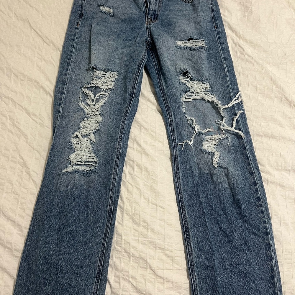 Aeropostale Blue Distressed Women Jeans